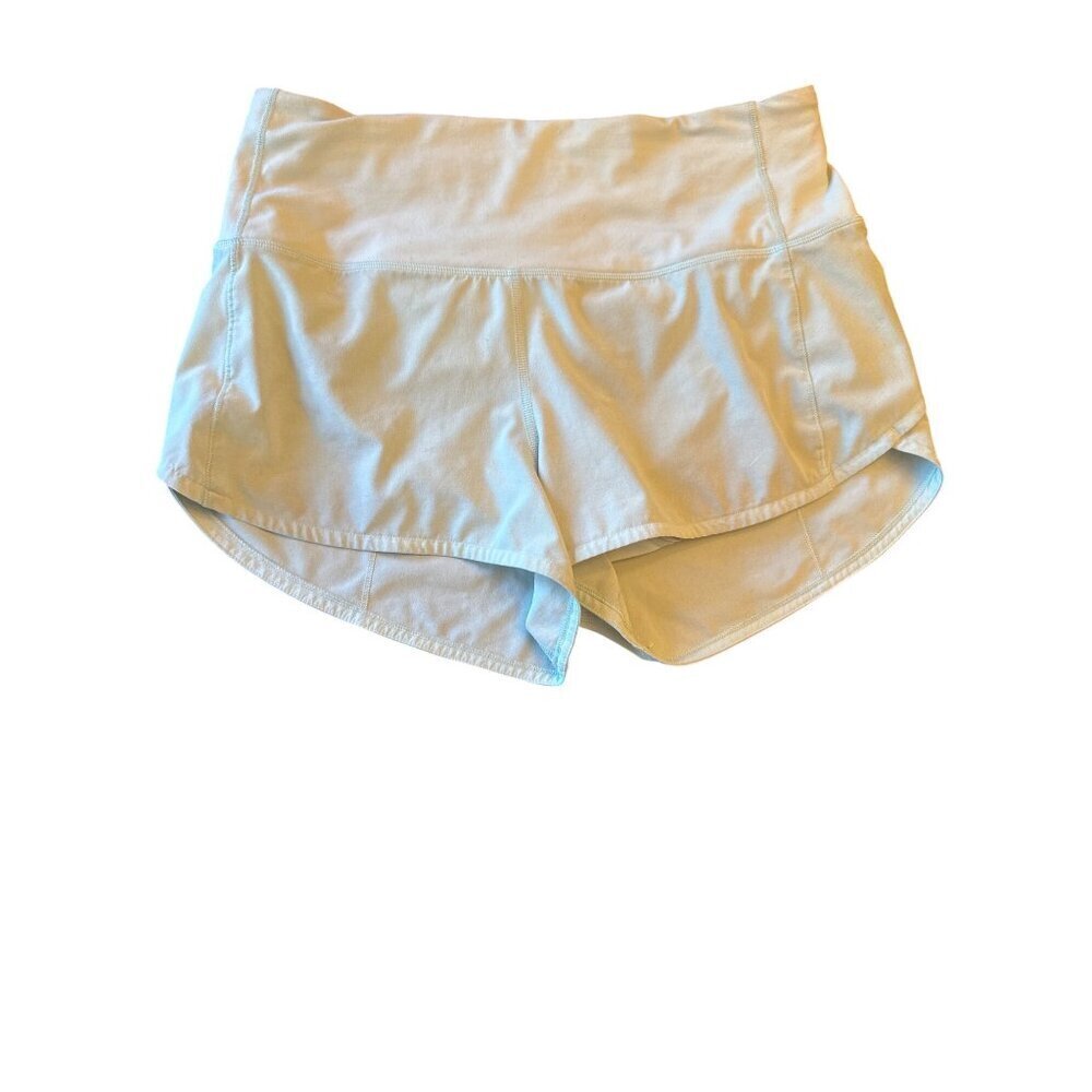 Lululemon Womens Athletic Running Shorts Pale Blue Size 6